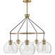 Rumi LED 30 inch Lacquered Brass Chandelier Ceiling Light