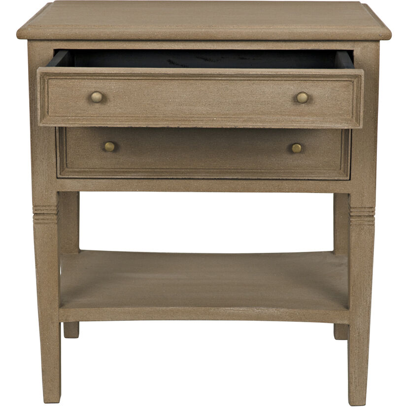 Oxford 30 X 28 inch Weathered Side Table, 2 Drawer