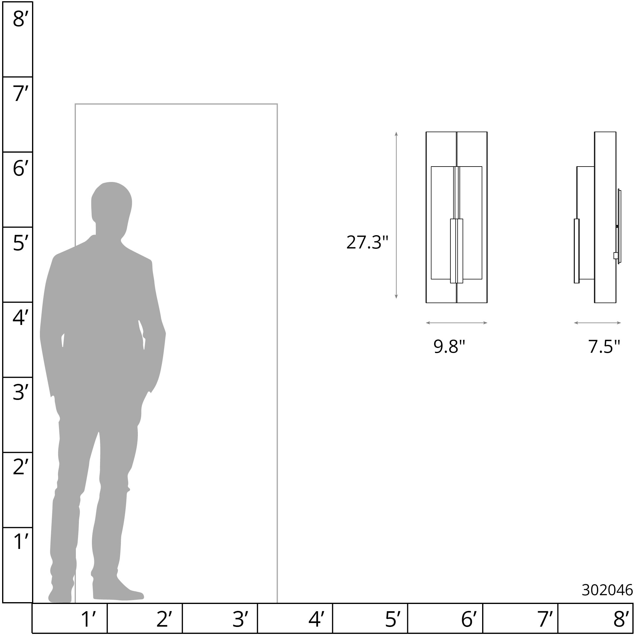 Summit 1 Light 27.3 inch Coastal Black Outdoor Sconce in Frosted, Medium