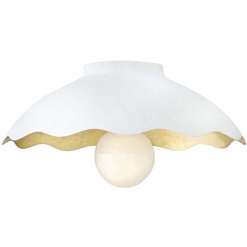 Darla 1 Light 15 inch Textured Plaster Flush Mount Ceiling Light
