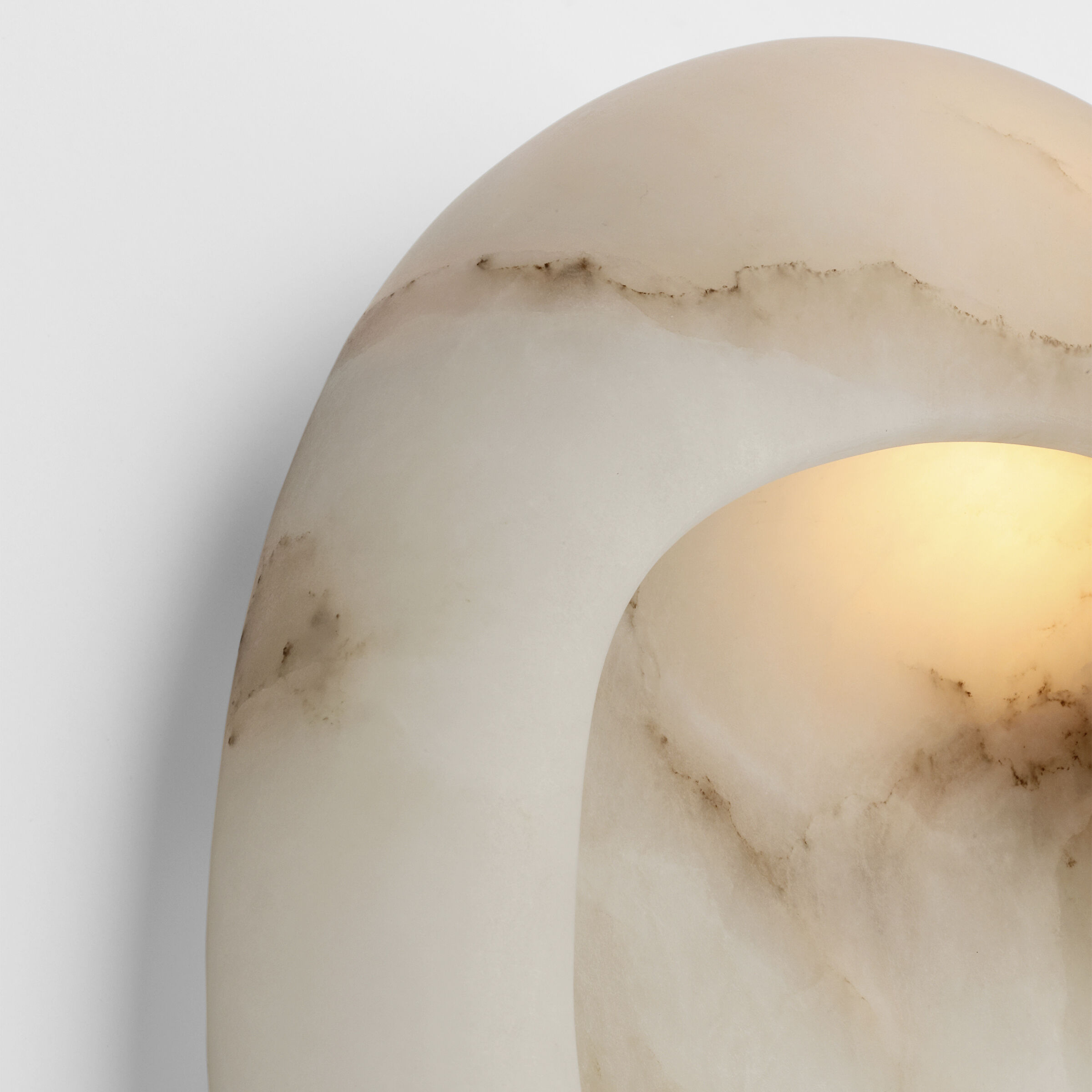 Kelly Wearstler Esculpa LED 12 inch Alabaster and Bronze Rounded Wall Light