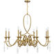 Fairchild 8 Light 42 inch Warm Brass Chandelier Ceiling Light