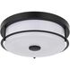 Kolson 1 Light 12 inch Black Flush Mount Ceiling Light