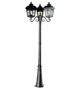 Briarwood 3 Light 86 inch Black Outdoor Pole Light
