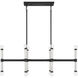 Kingsburg 12 Light 38 inch Matte Black Linear Chandelier Ceiling Light, Lighting One (Open)