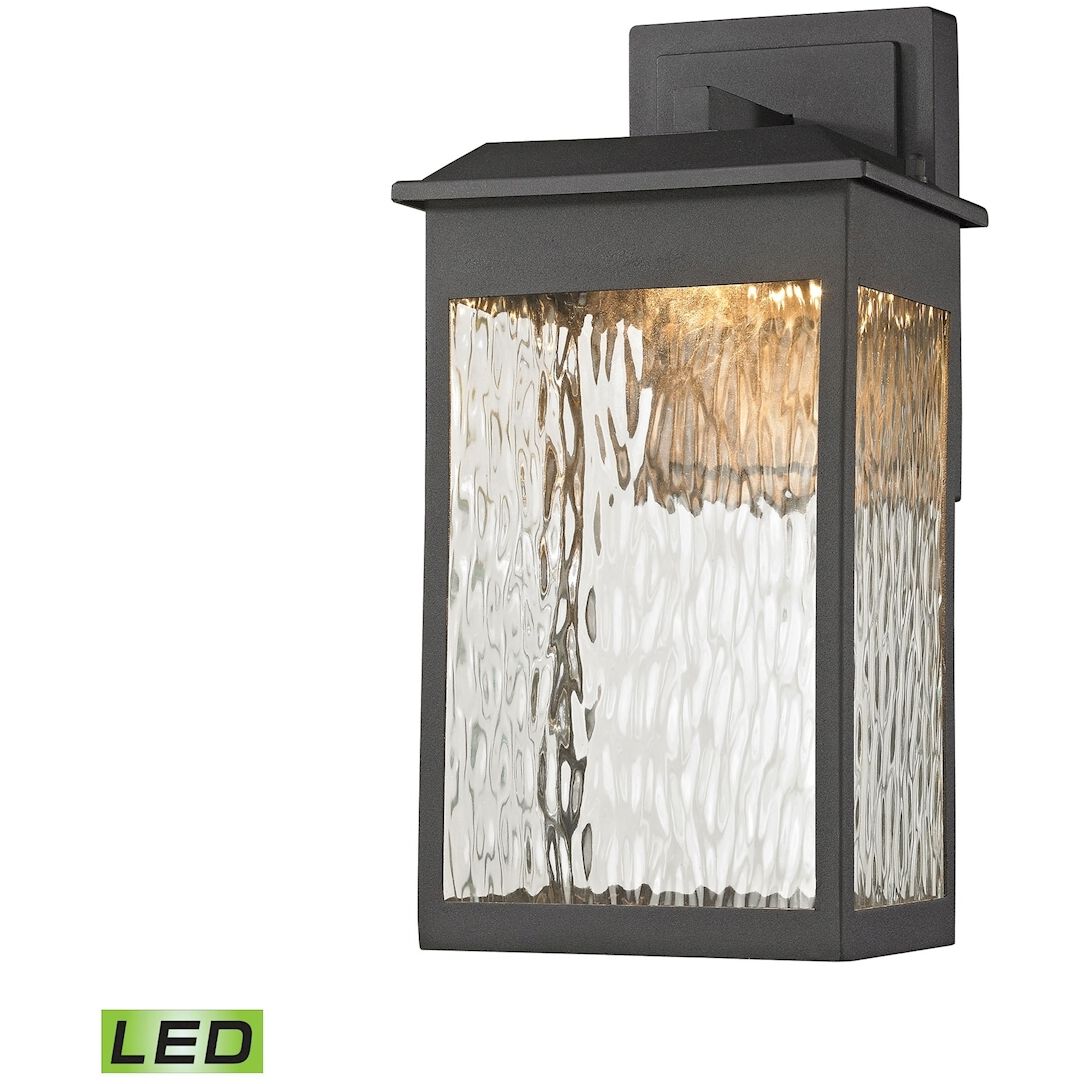 Newcastle LED 13 inch Textured Matte Black Outdoor Wall Sconce