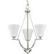 Bravo 3 Light 18 inch Brushed Nickel Foyer Chandelier Ceiling Light