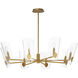 Armory 8 Light 35.75 inch Natural Aged Brass Chandelier Ceiling Light