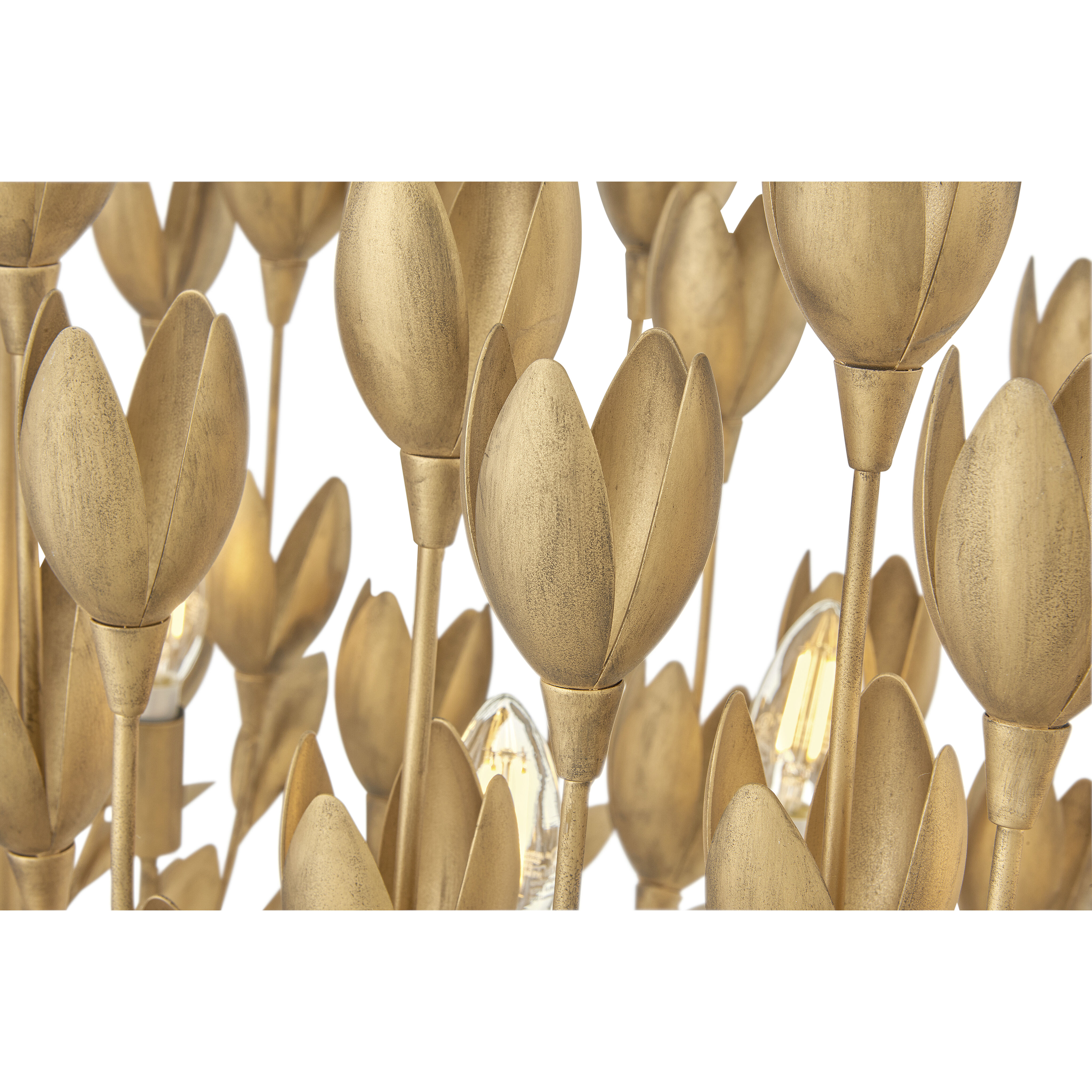 Lisa McDennon Flora 60 inch Burnished Gold Indoor Linear Chandelier Ceiling Light