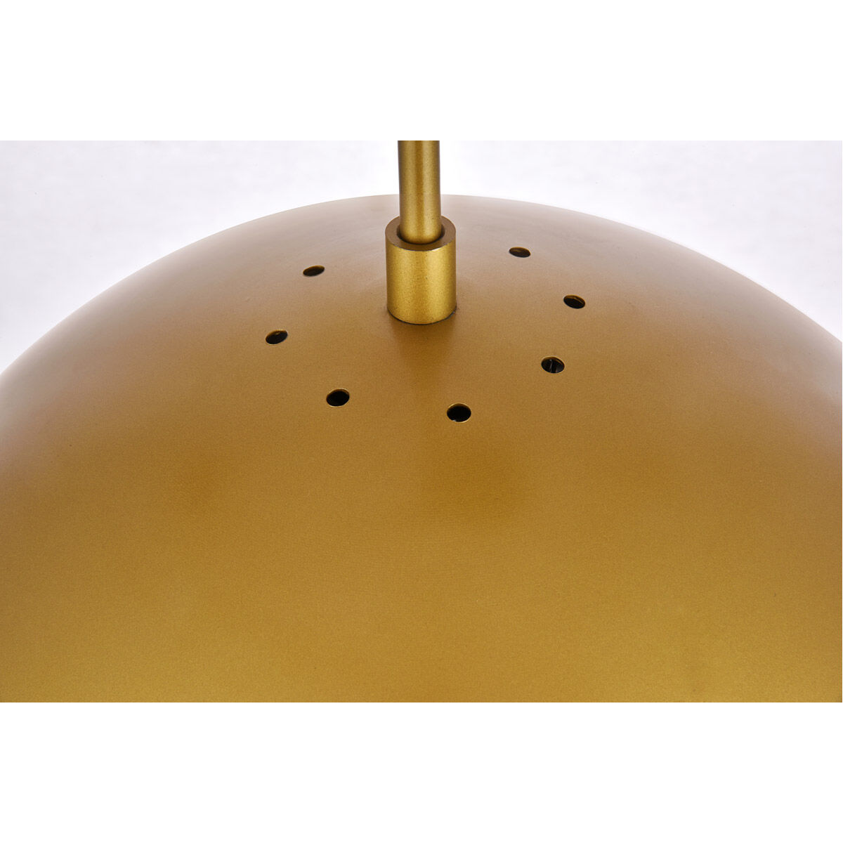 Eclipse 1 Light 14 inch Brass Pendant Ceiling Light