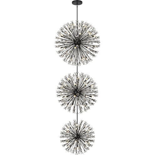Vera 90 Light 50 inch Black Chandelier Ceiling Light