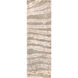 Shibori 96 X 30 inch Dark Brown, Beige Rug