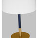 kate spade new york Monroe 27.13 inch 9.00 watt Burnished Brass with Navy Table Lamp Portable Light