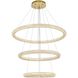 Bowen 3 Light 42 inch Satin Gold Chandelier Ceiling Light