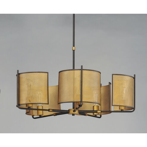 Caspian 5 Light 31 inch Oil Rubbed Bronze/Antique Brass Multi-Light Pendant Ceiling Light
