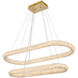 Bowen 2 Light 18 inch Satin Gold Chandelier Ceiling Light