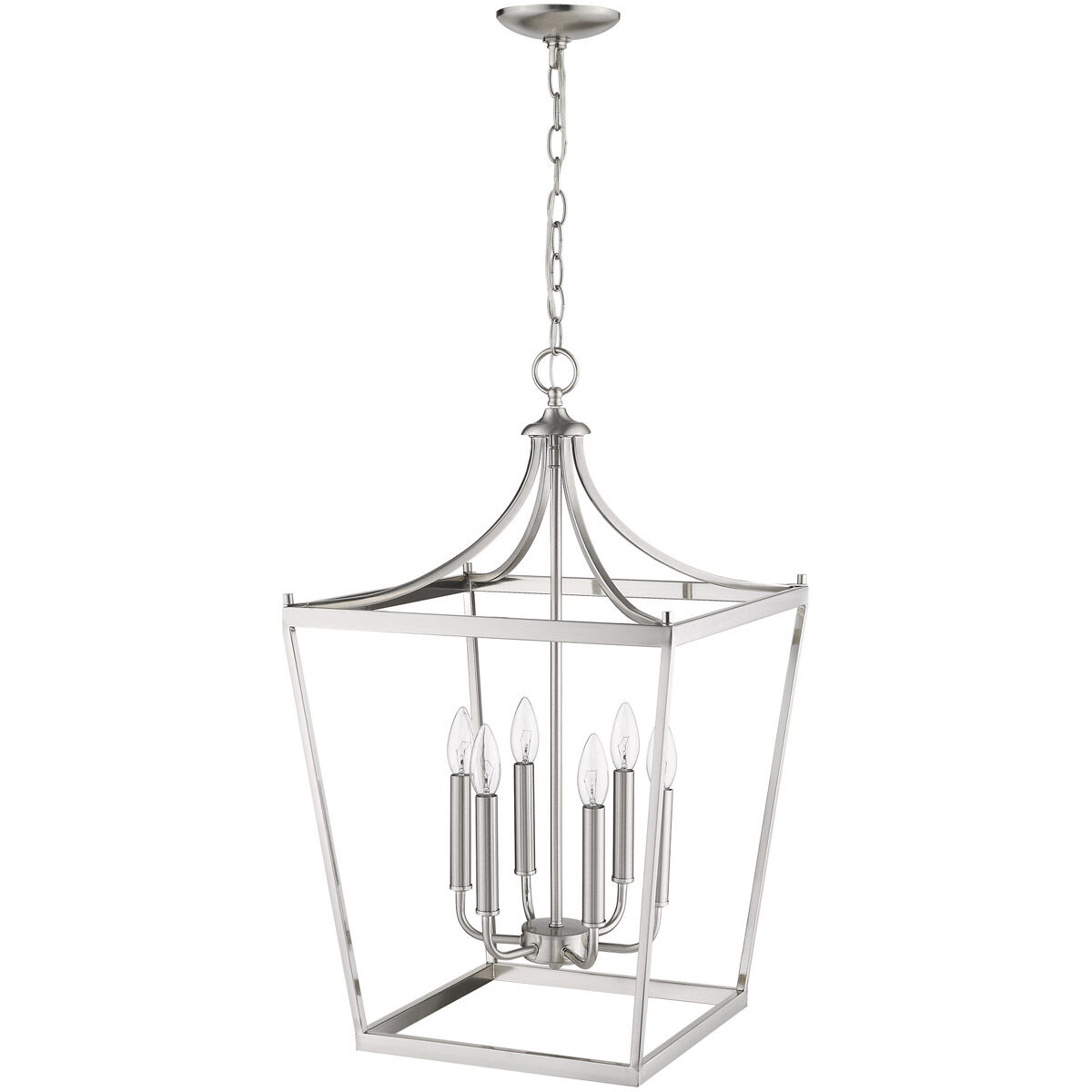 Kennedy 6 Light 16 inch Satin Nickel Chandelier Ceiling Light