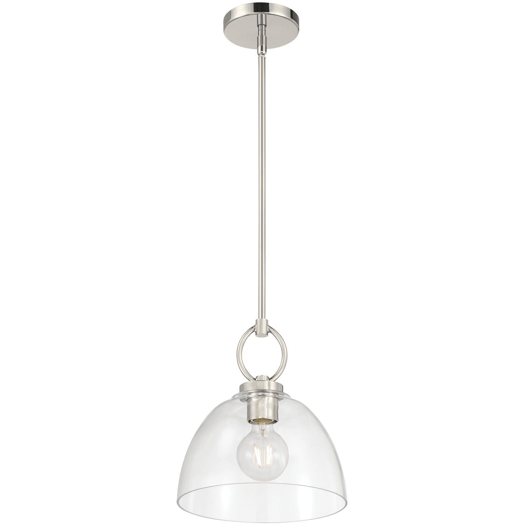 Velto 1 Light 10 inch Polished Nickel Pendant Ceiling Light