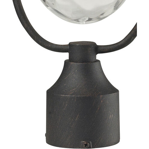 Searsport 1 Light 15 inch Weathered Charcoal with Clear Outdoor Post Light