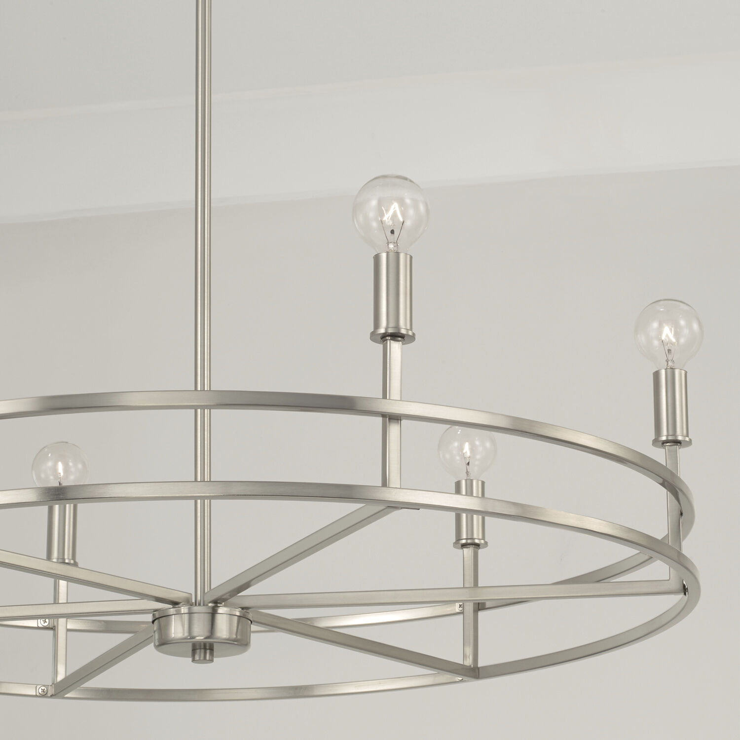 Fuller 6 Light 28 inch Brushed Nickel Chandelier Ceiling Light