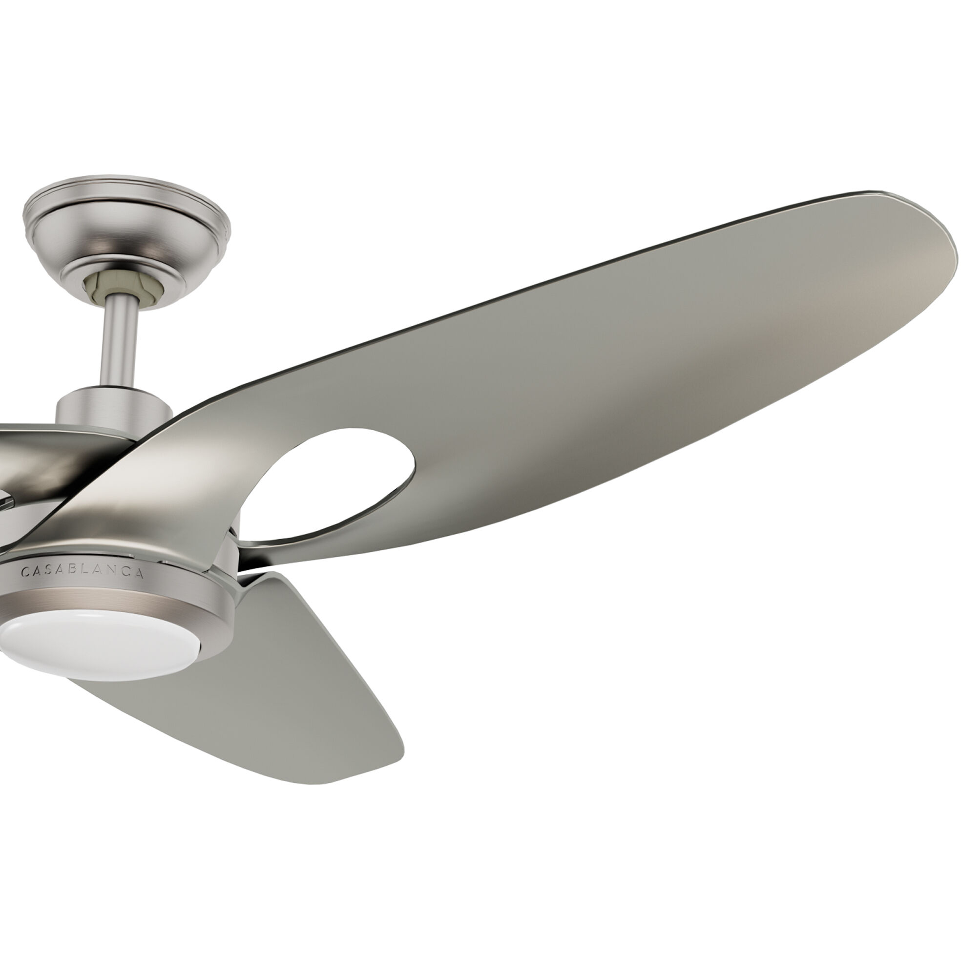 Inez 60 inch Brushed Nickel with Matte Nickel Blades Outdoor Ceiling Fan