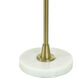Daphne 36 inch 40 watt White Marble and Polished Brass Table Lamp Portable Light