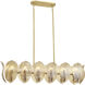 Orchid Island Light Ceiling Light in Amber Handmade Glass