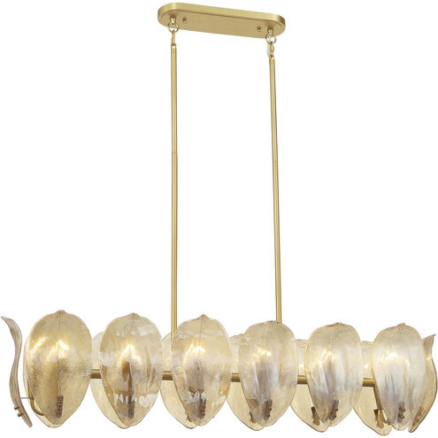 Orchid Island Light Ceiling Light in Amber Handmade Glass