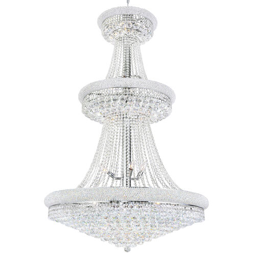 Empire 34 Light 36 inch Chrome Down Chandelier Ceiling Light