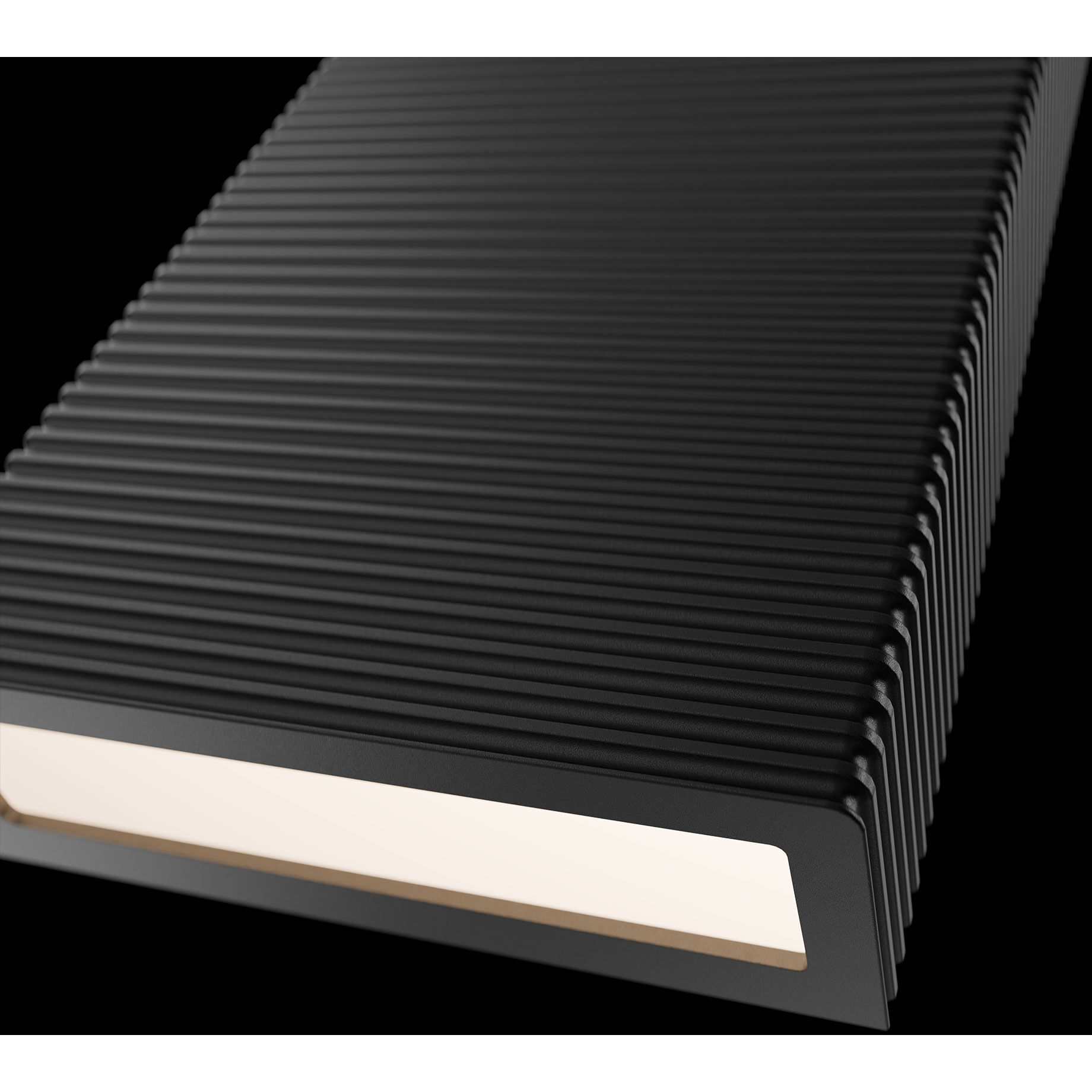 Pillar LED 16.13 inch Black Outdoor Wall Lighting in 4000K