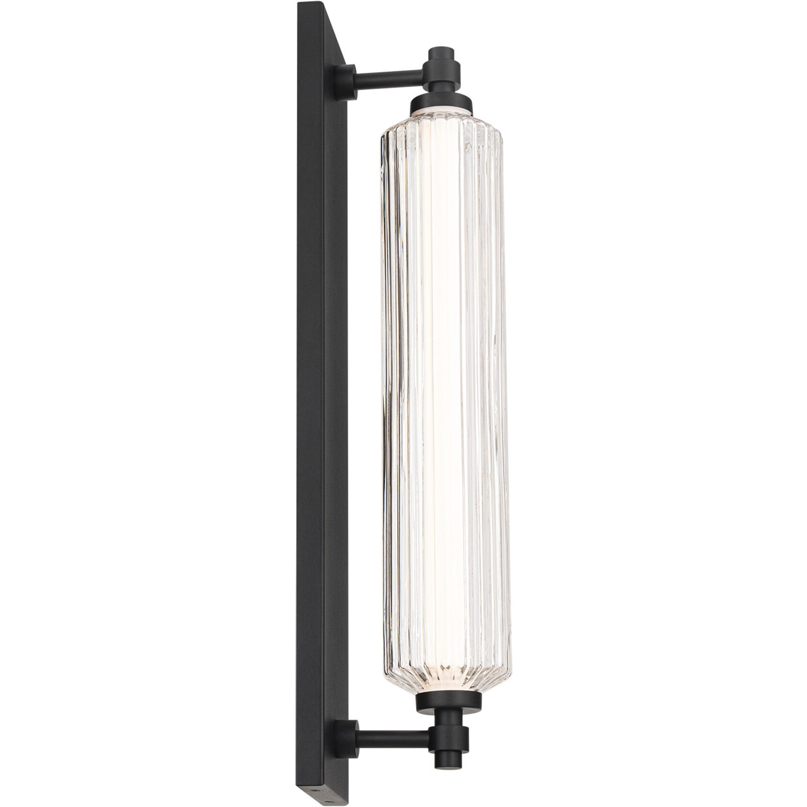 Portos LED 25 inch Black Outdoor Wall Light, dweLED