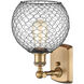 Ballston Farmhouse Chicken Wire 1 Light 8 inch Brushed Brass Sconce Wall Light, Ballston