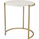 Solen 24.25 X 21.75 inch Aged Gold Accent Table