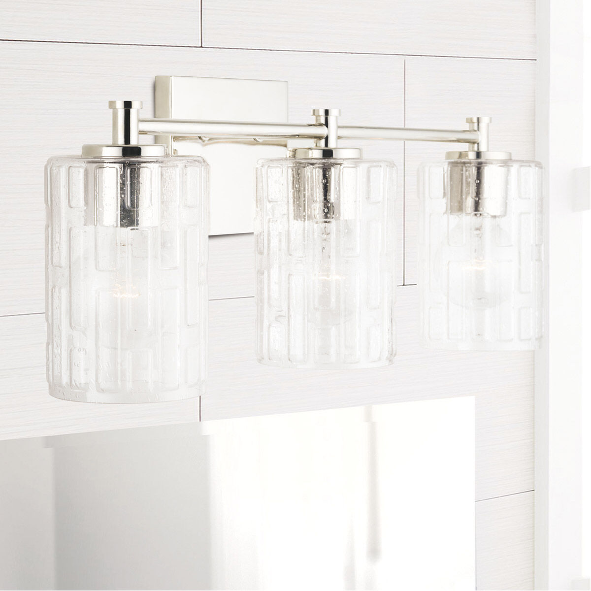 Emerson 3 Light 23 inch Polished Nickel Vanity Light Wall Light