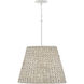 Seabrook 1 Light 24 inch Textured Plaster Chandelier Ceiling Light, Drum