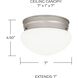 Scott 1 Light 7 inch Matte Nickel Flush Mount Ceiling Light