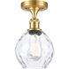 Ballston Small Waverly 1 Light 6 inch Satin Gold Semi-Flush Mount Ceiling Light, Ballston