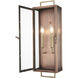 Spencer 2 Light 24 inch Antique Copper with Brass Accents Exterior Wall Mount