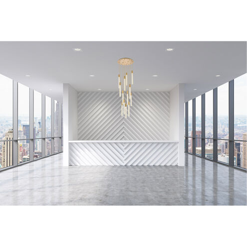 Weston 13 Light 30 inch Satin Gold Pendant Ceiling Light