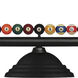Shark 3 Light 60 inch Matte Black Billiard Ceiling Light in Matte Black Steel