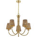 Ashbury 5 Light 27.5 inch Warm Brass Chandelier Ceiling Light