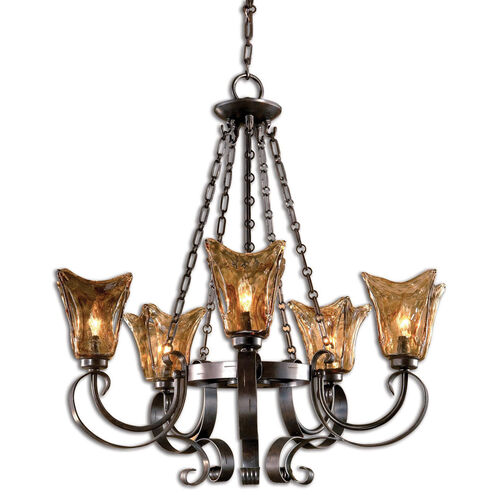 Vetraio 5 Light 29 inch Oil Rubbed Bronze Chandelier Ceiling Light