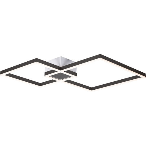 Fractal 23 inch Satin Dark Gray Flush Mount / Wall Sconce Ceiling Light