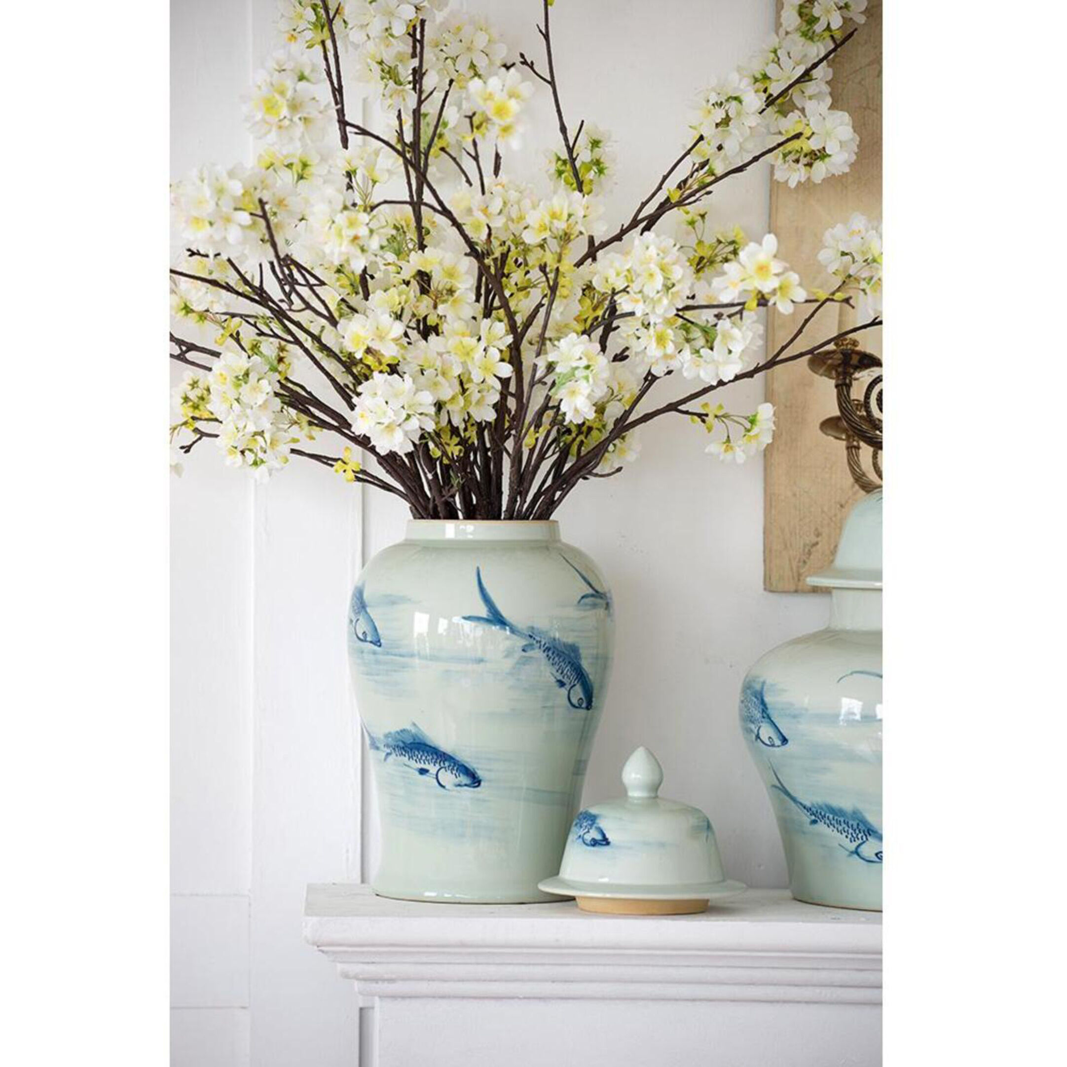 Koi 18.9 X 9.4 inch Vase