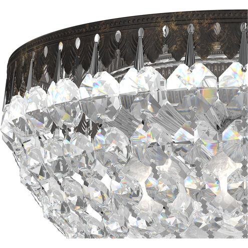 Petit Crystal 5 Light 12 inch Heirloom Bronze Flush Mount Ceiling Light in Swarovski