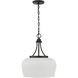 Octave 3 Light 15 inch Matte Black Pendant Ceiling Light, Essentials