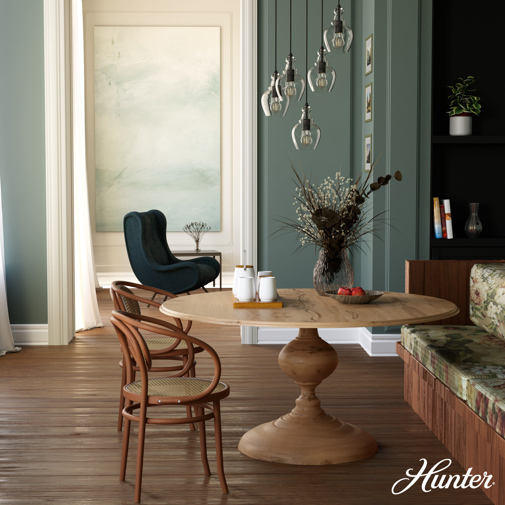 Maple Park 20 inch Round Cluster Pendant Ceiling Light