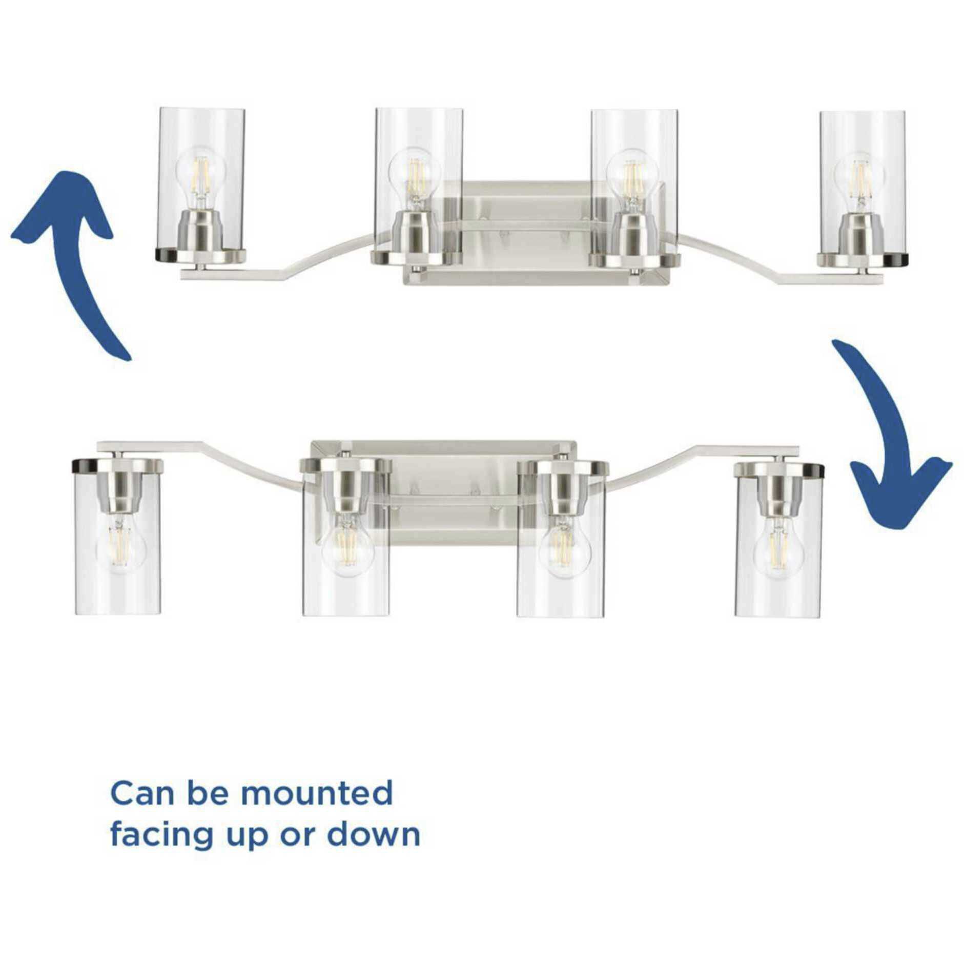 Lassiter 4 Light 34 inch Brushed Nickel Bath Vanity Wall Light