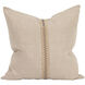 Davida Kay 20 inch Praire Linen with Deco Trim Pillow, with Down Insert