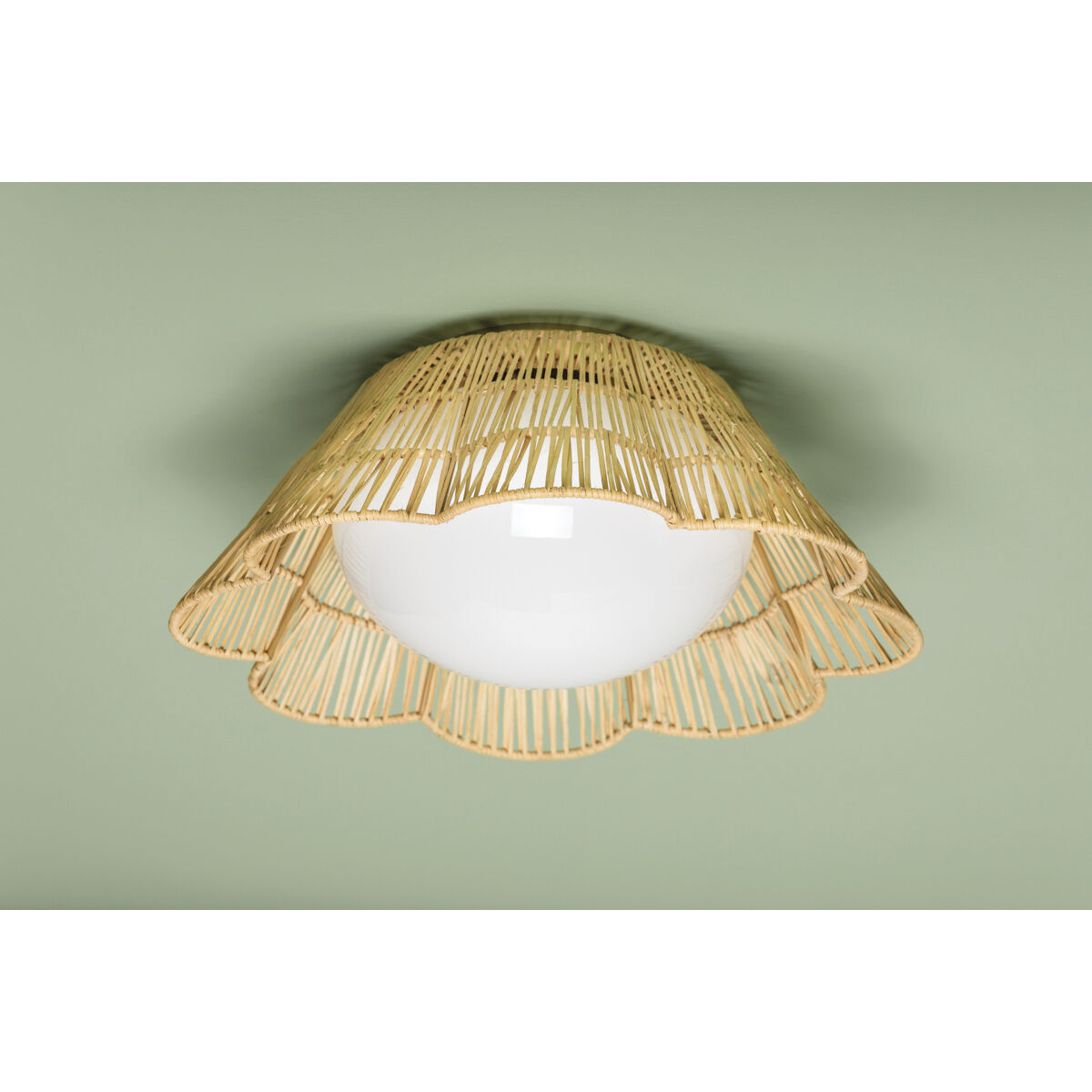 Rosa 1 Light 18 inch Aged Brass Flush Mount Ceiling Light